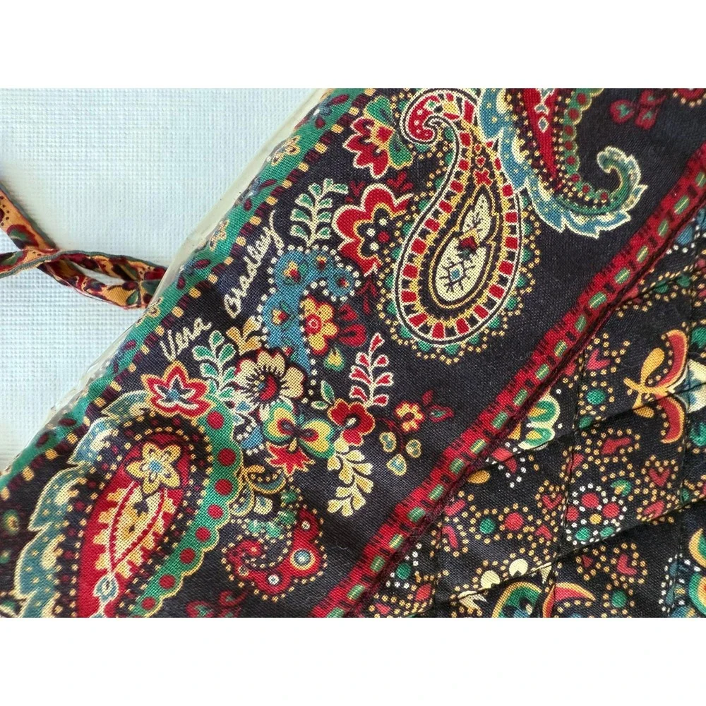Vera Bradley Vintage Quilted Paisley Hanging Travel Organizer‎ Collette Black